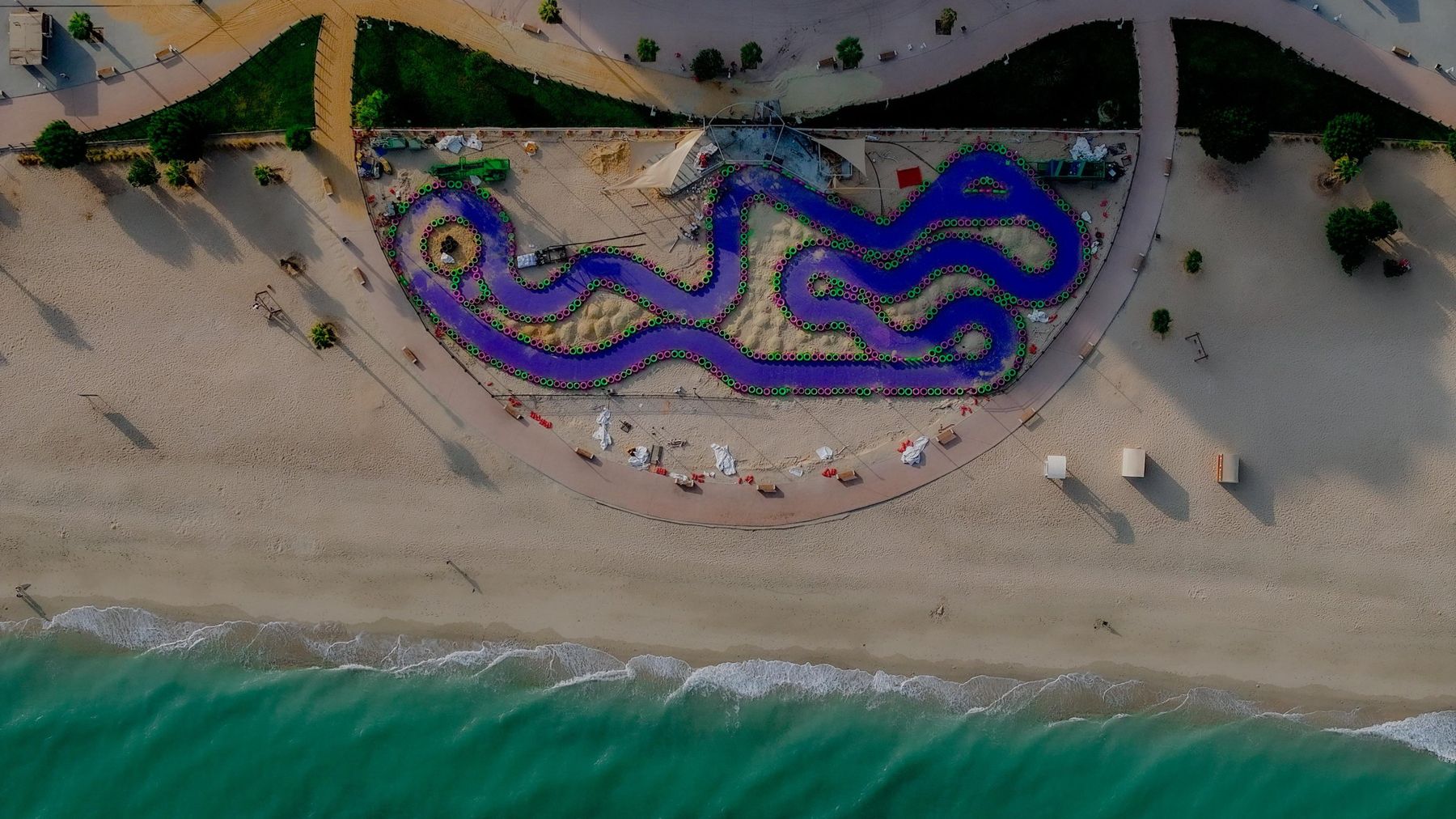 Our beach drift circuit on Kuwait's waterfront